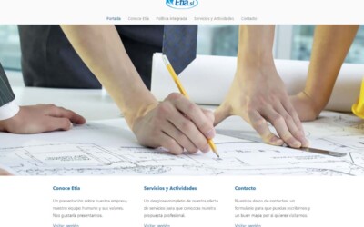 Etia SL. Web oficial de la empresa de estudios e inspecciones técnicas. Proyecto descontinuado. web etia sl