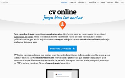 Directorio de Currículums online - Proyecto personal de estudio CV Online trabajo web